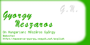 gyorgy meszaros business card