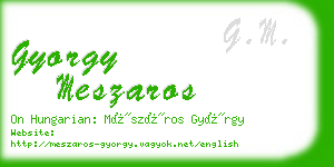 gyorgy meszaros business card